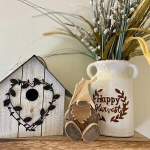 Handcrafted Repurposed Gnome Shelf Sitter ONLY (that can be a Stocking Holder)